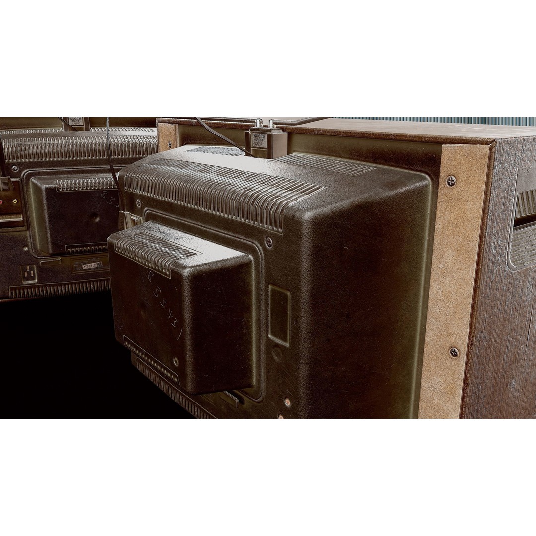 Old Retro TV 3D Model – Low Poly Vintage Electronics, FBX - View 12