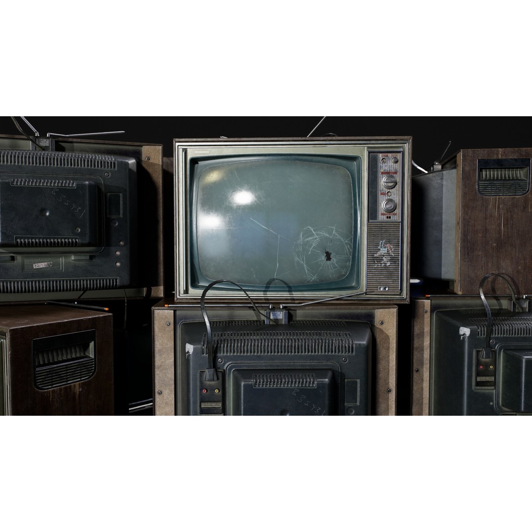 Old Retro TV 3D Model – Low Poly Vintage Electronics, FBX - View 6