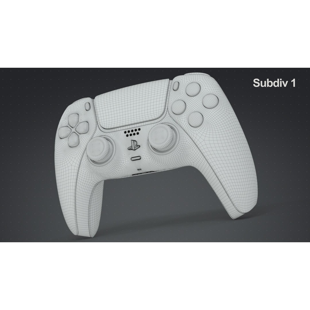 Dualsense Wireless Controller 3D Model – High Poly Game Asset, FBX, PBR