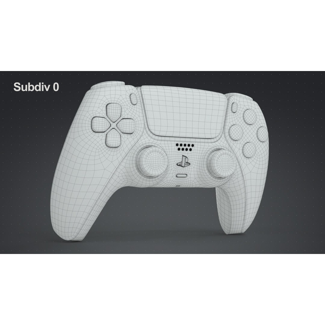 Dualsense Wireless Controller 3D Model – High Poly Game Asset, FBX, PBR - View 17