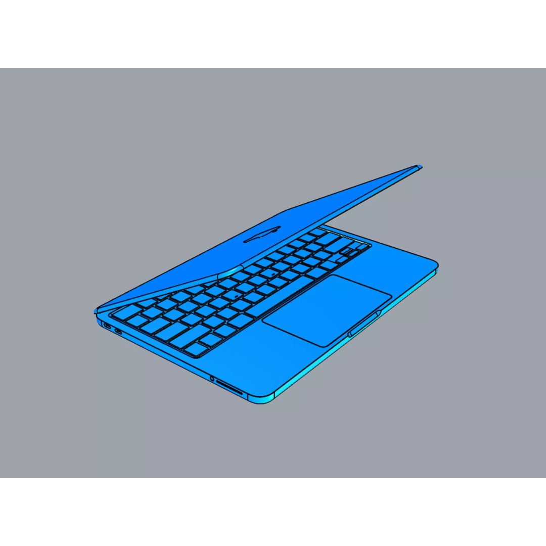 Apple MacBook Neo 3D Model – Detailed Computer Asset, FBX, OBJ - View 38