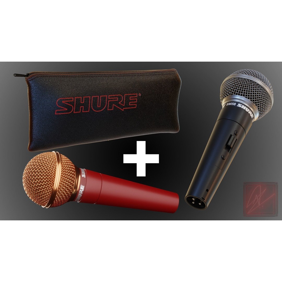 Shure SM58 3D Model – Low Poly Dynamic Microphone with PBR Textures - View 12