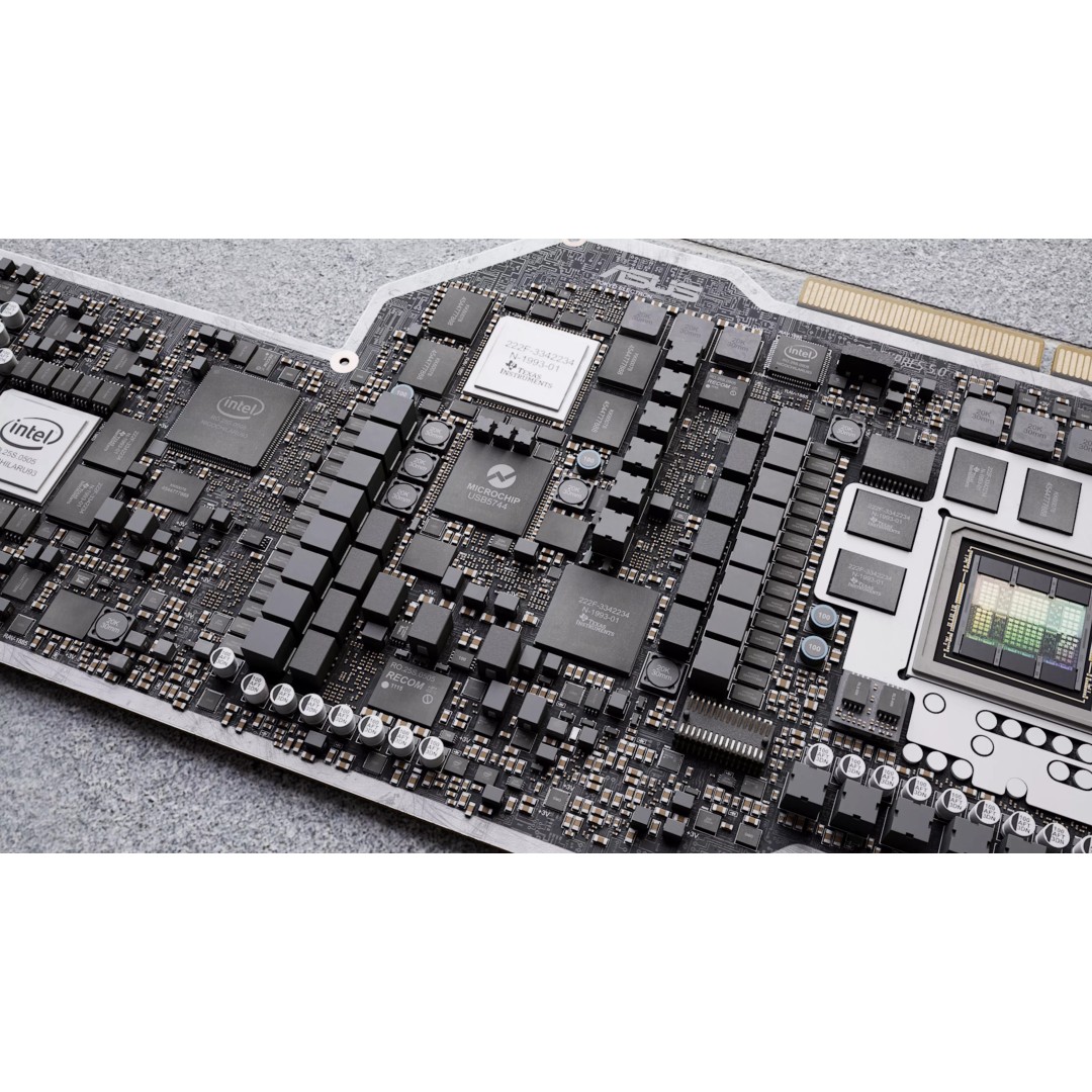 Electron Circuit Board Chip 3D Model – Detailed PBR Asset, FBX - View 2