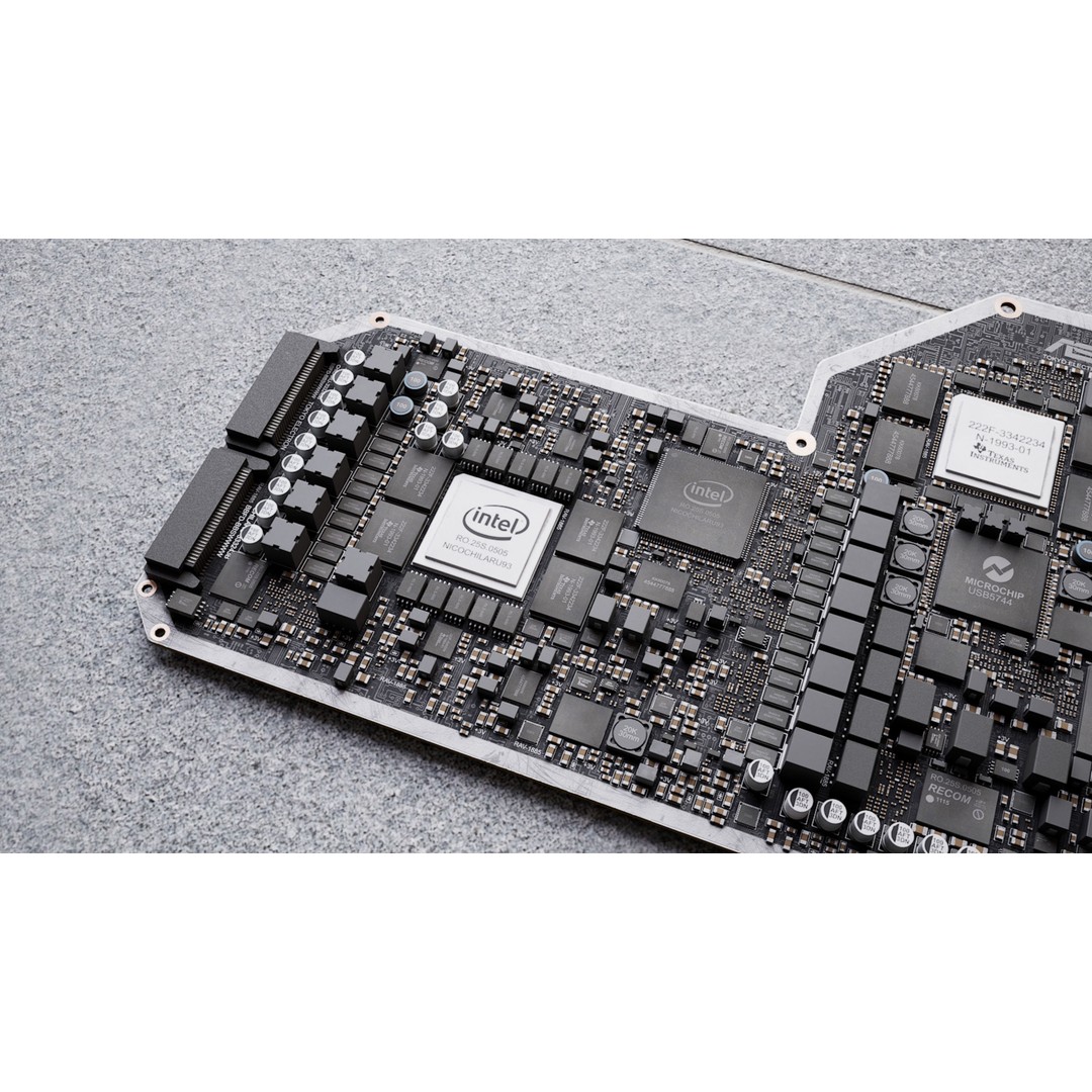 Electron Circuit Board Chip 3D Model – Detailed PBR Asset, FBX - View 4