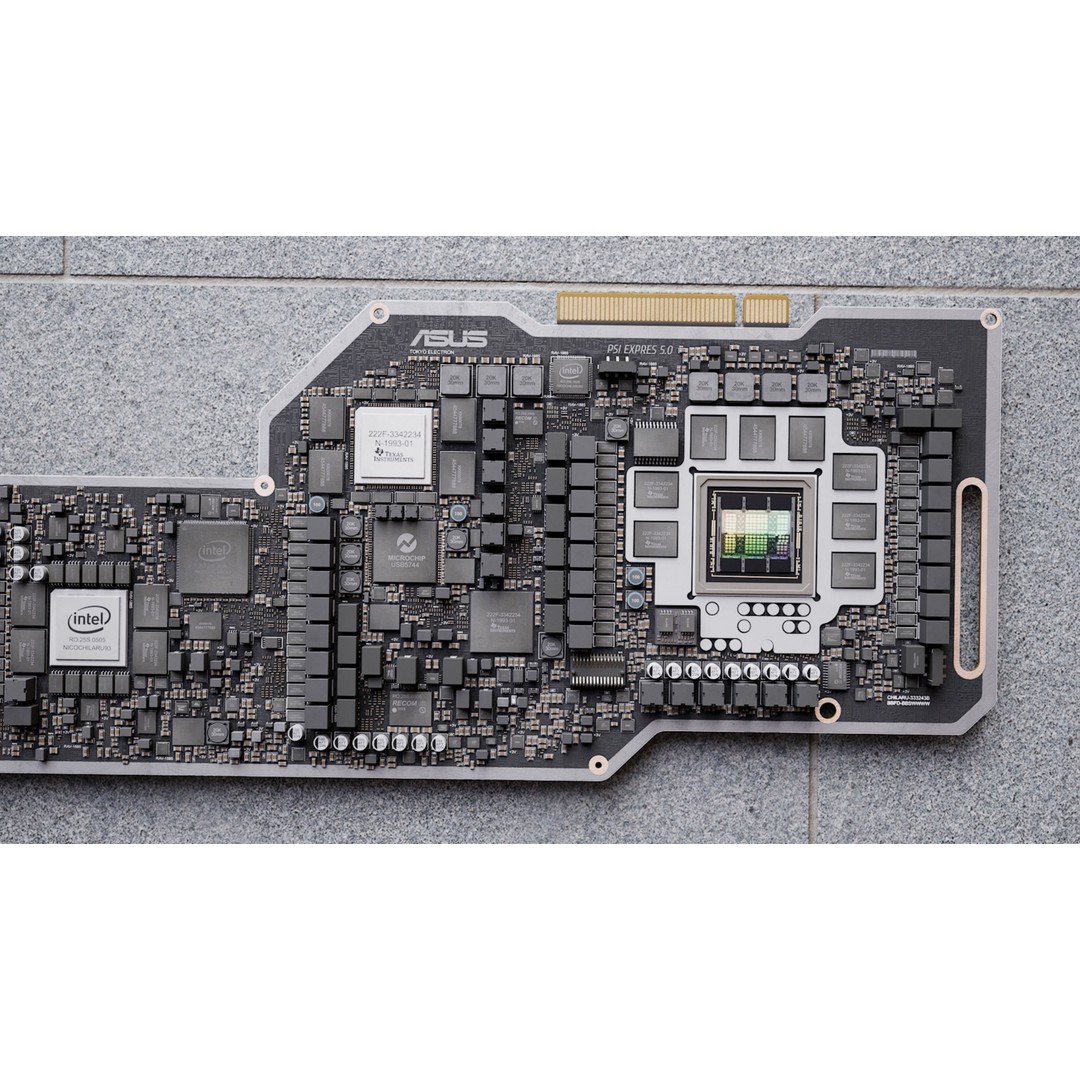 Electron Circuit Board Chip 3D Model – Detailed PBR Asset, FBX - View 7
