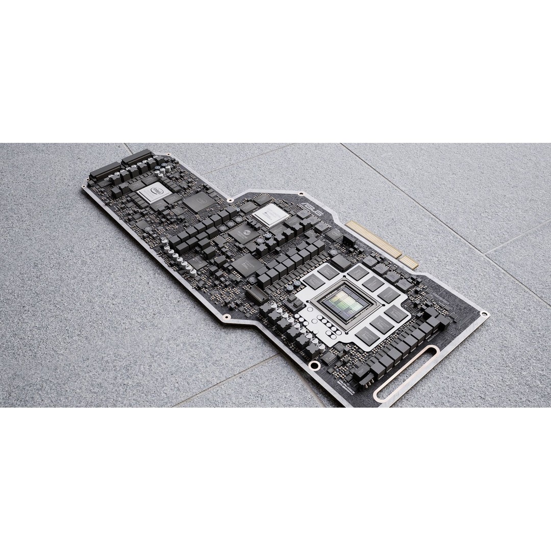 Electron Circuit Board Chip 3D Model – Detailed PBR Asset, FBX - View 9