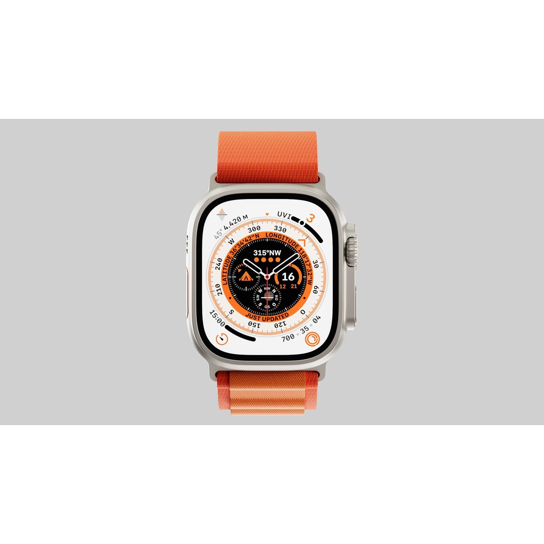 Apple Watch Ultra 3D Model – High Quality PBR, Blender, FBX, OBJ - View 6