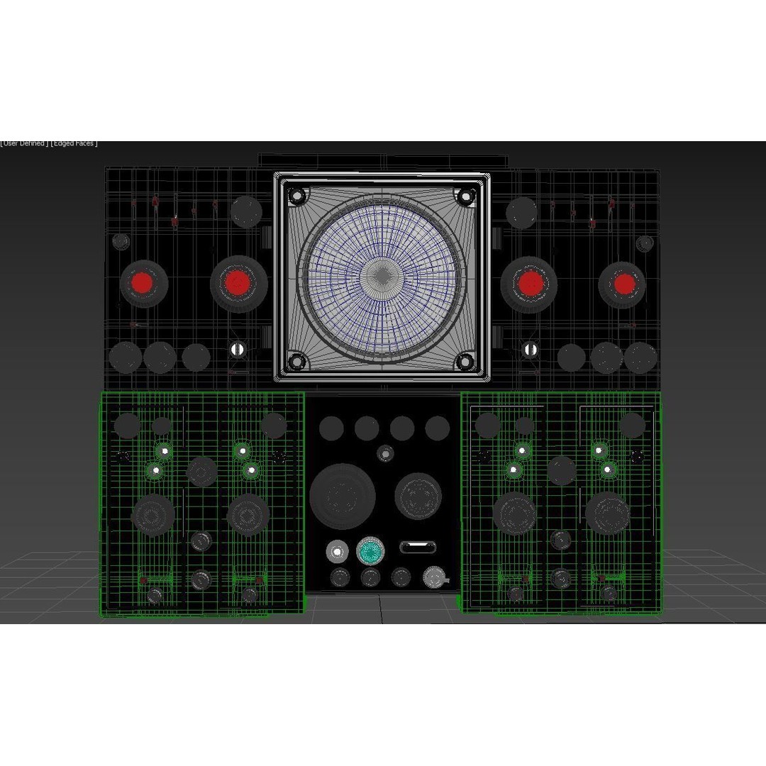 Complete Control Panel 3D Model – Vintage Electronics Pack, FBX, OBJ