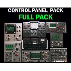 Complete Control Panel 3D Model – Vintage Electronics Pack, FBX, OBJ - View 2