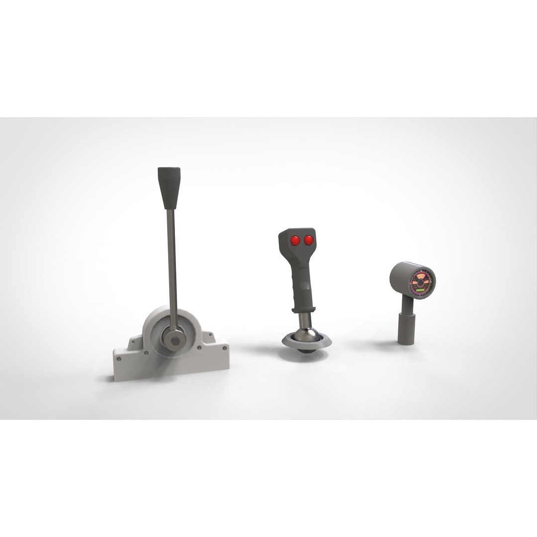 Dashboard Control Panel 3D Model – Detailed Interface Design, FBX - View 15