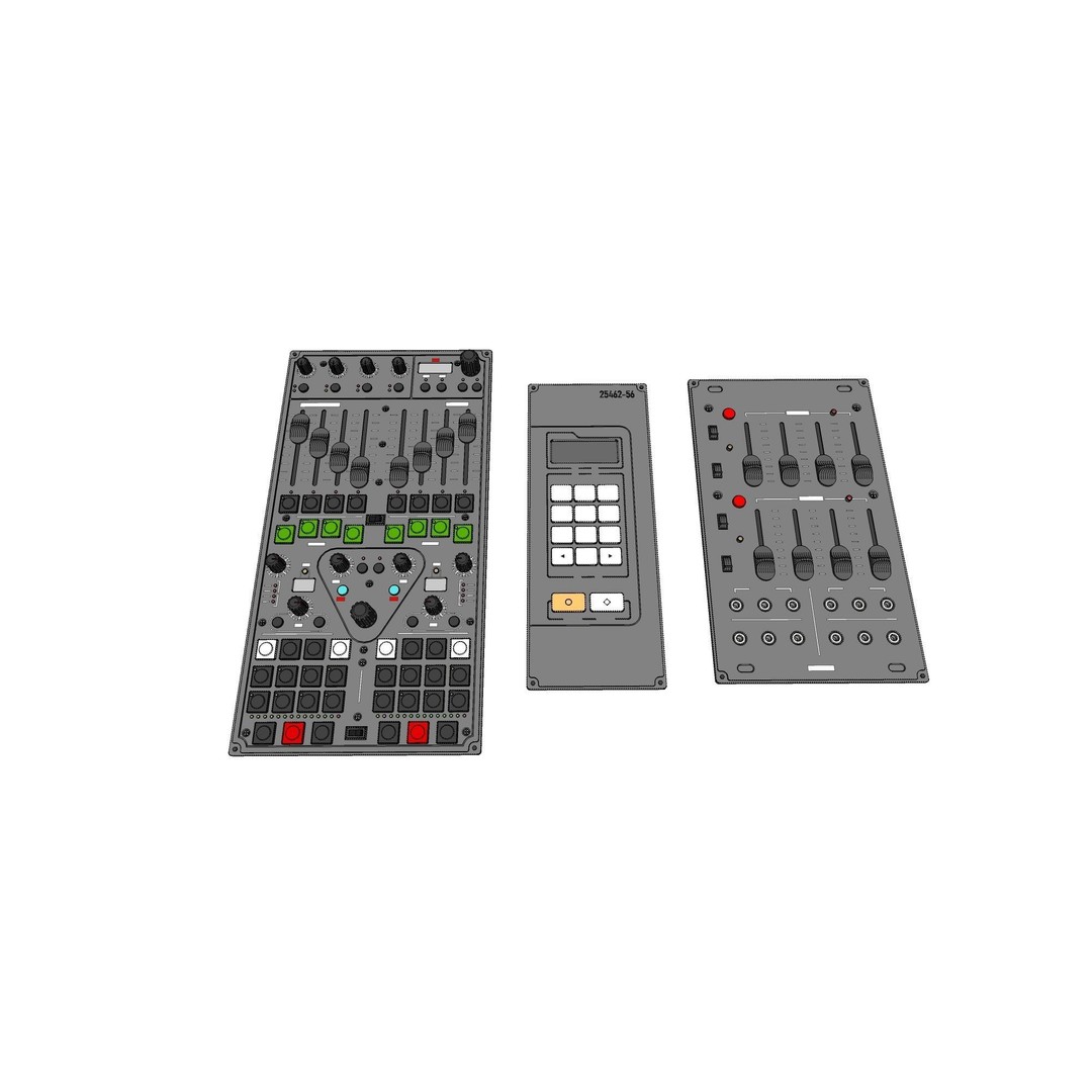 Dashboard Control Panel 3D Model – Detailed Interface Design, FBX - View 18
