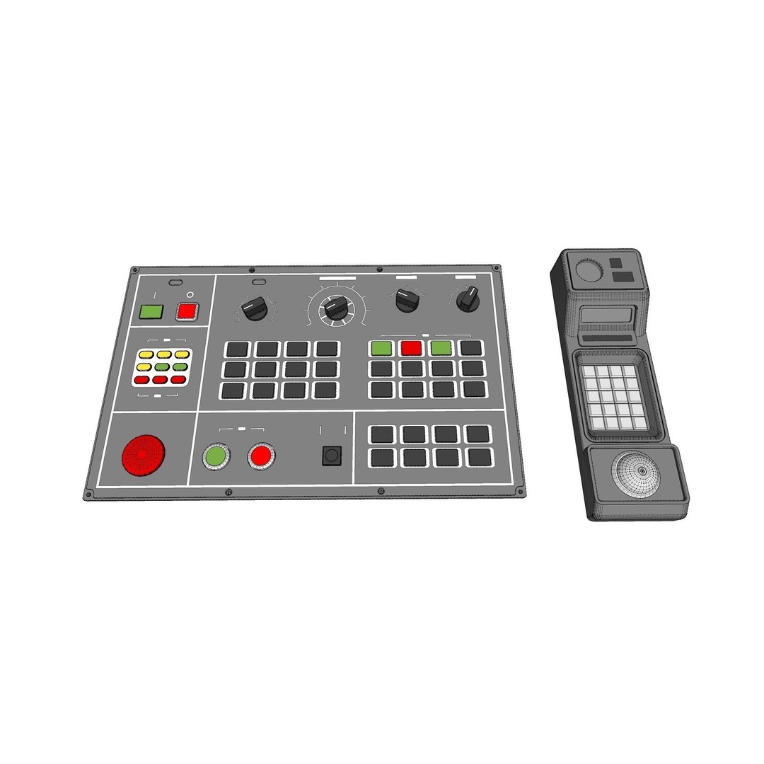 Dashboard Control Panel 3D Model – Detailed Interface Design, FBX - View 20