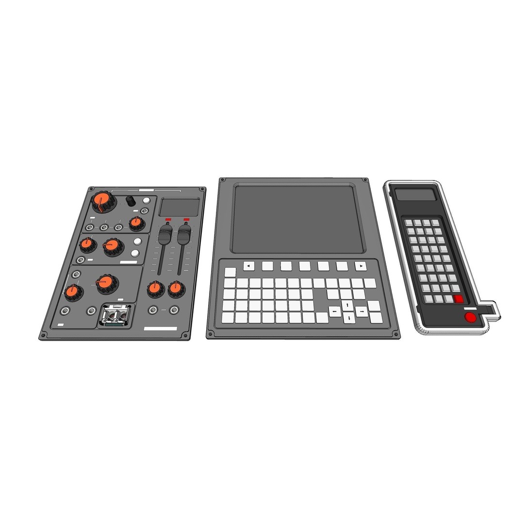 Dashboard Control Panel 3D Model – Detailed Interface Design, FBX - View 23