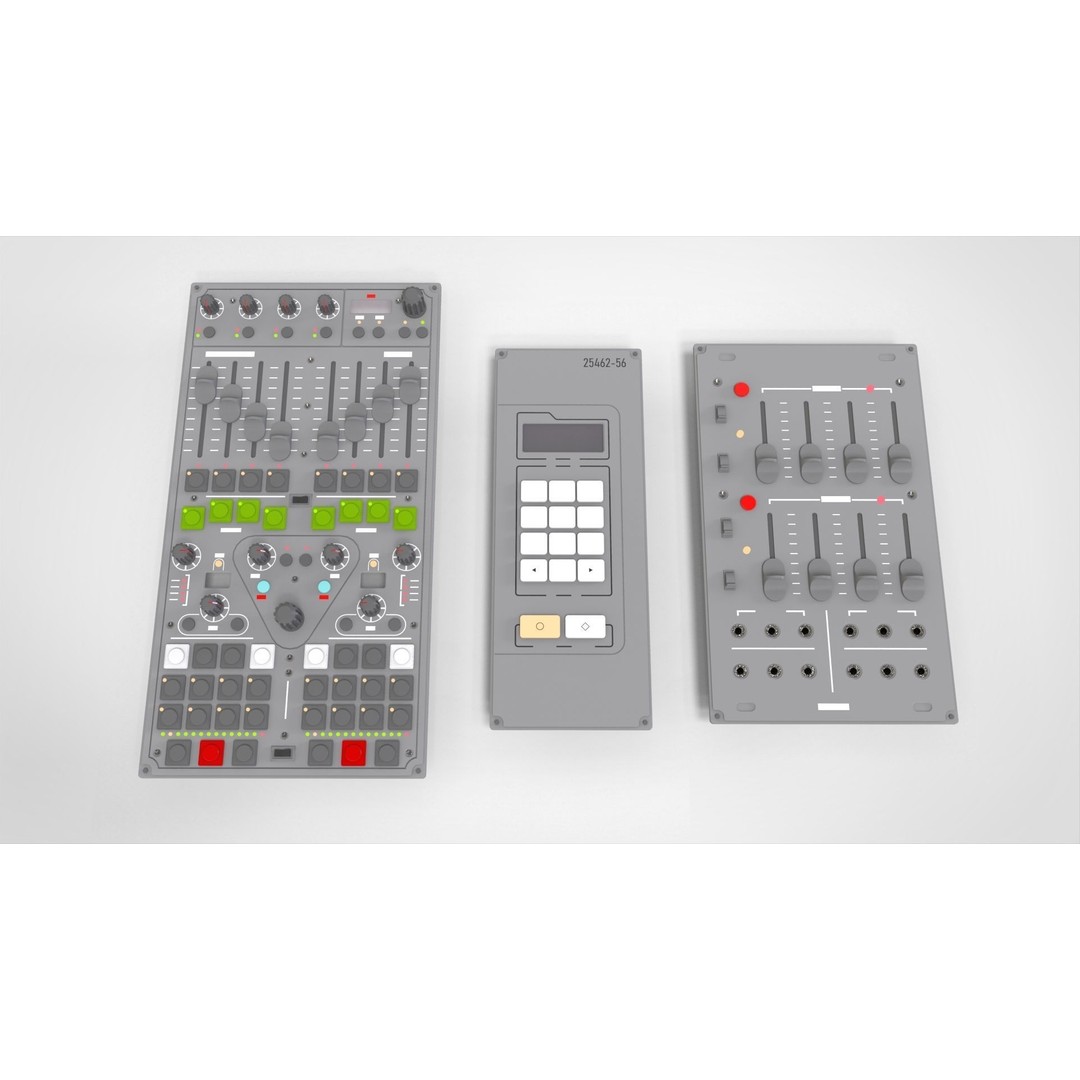 Dashboard Control Panel 3D Model – Detailed Interface Design, FBX - View 6