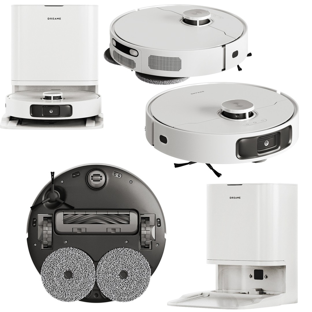 Dreame Vacuum Cleaner Set 3D Model – High-Poly, PBR Textures, FBX/OBJ - View 14