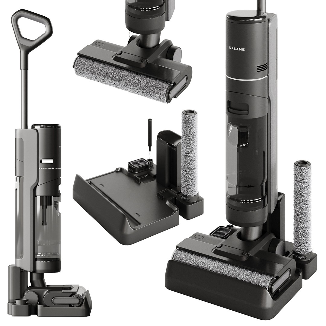 Dreame Vacuum Cleaner Set 3D Model – High-Poly, PBR Textures, FBX/OBJ - View 21