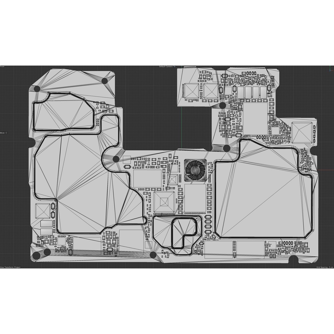 Electronic Board 3D Model – Detailed Circuit Design, FBX & OBJ Formats