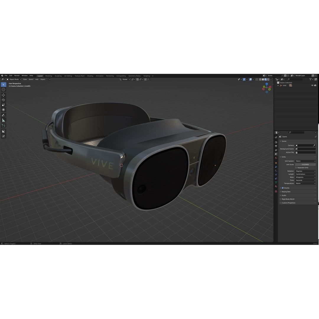 VIVE XR Elite 3D Model – High Detail VR Headset, PBR Textures, FBX - View 13