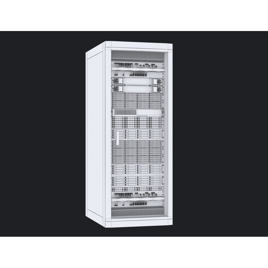 Modular Server Rack 3D Model – Low Poly PBR Asset for Games - View 13