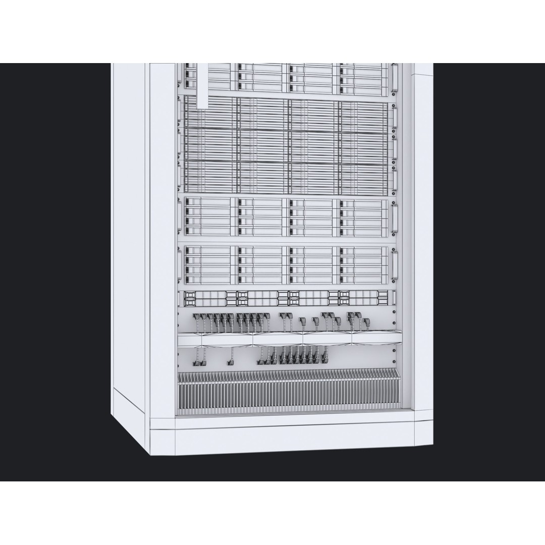 Modular Server Rack 3D Model – Low Poly PBR Asset for Games - View 15