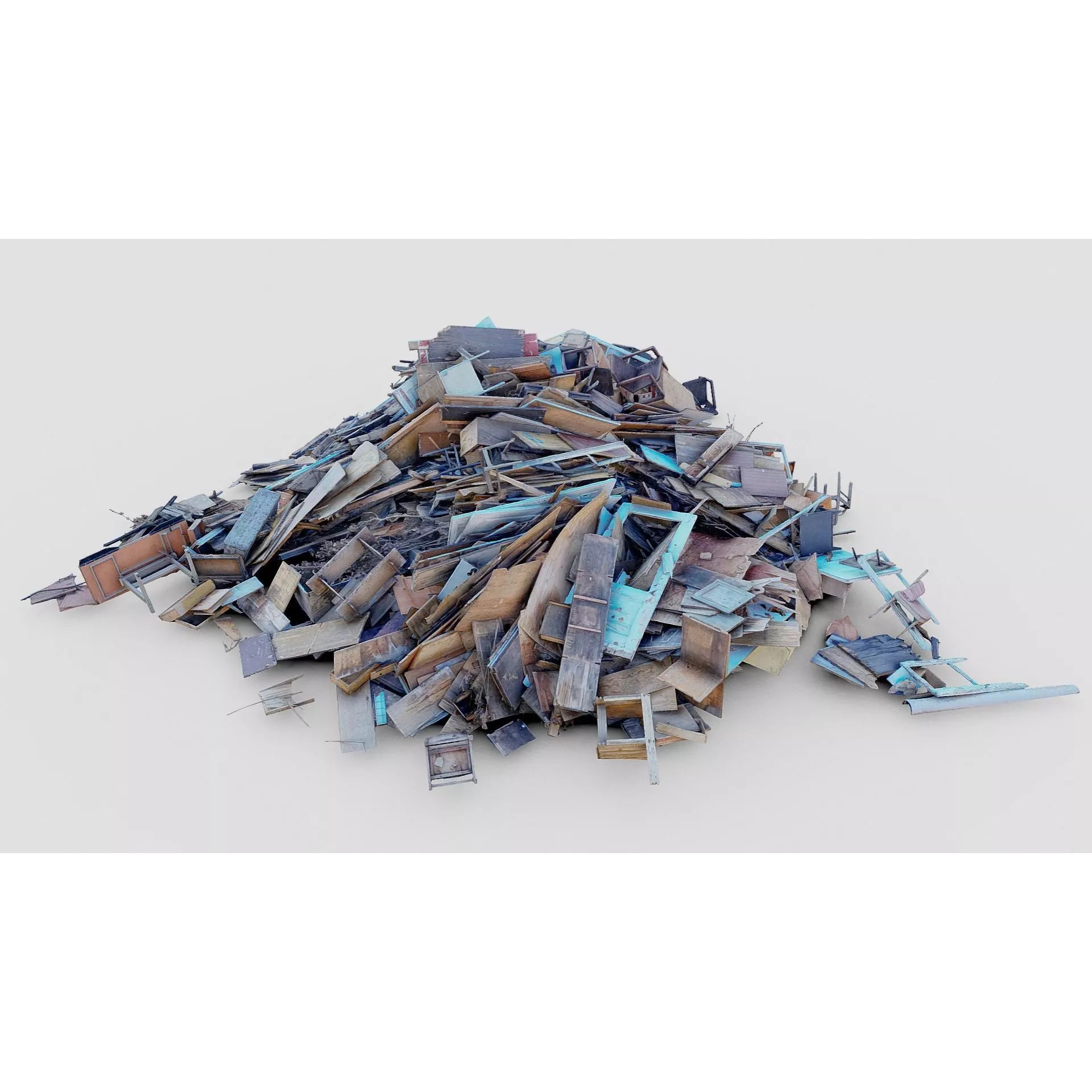 Garbage and Furniture - Game-Ready 3D Model - View 3