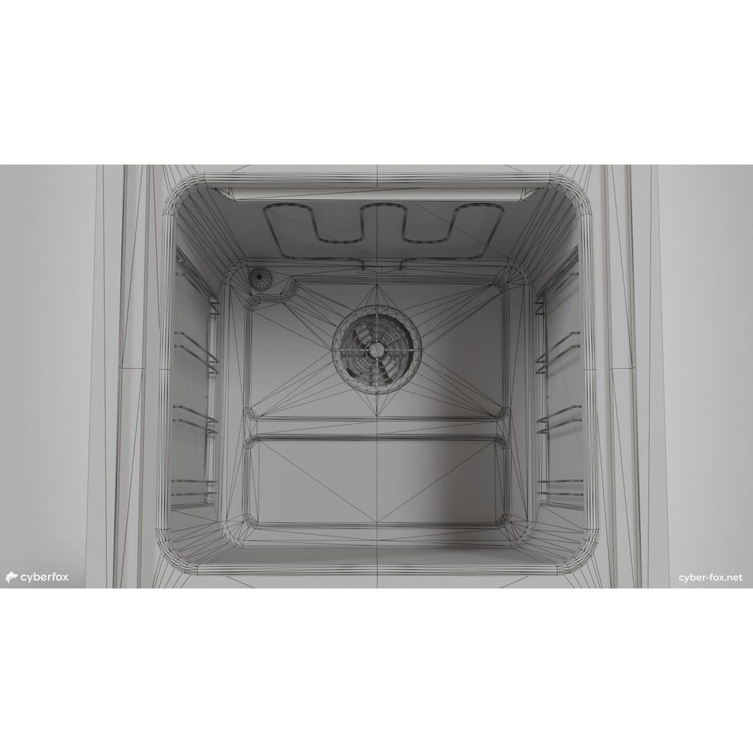 Stainless Steel Gas Stove 3D Model – Low Poly Game Asset, FBX - View 10