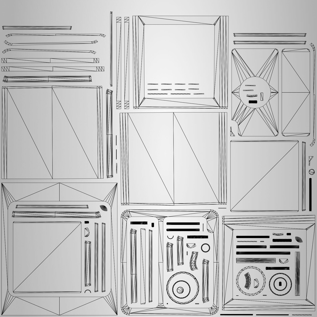 Stainless Steel Gas Stove 3D Model – Low Poly Game Asset, FBX - View 16
