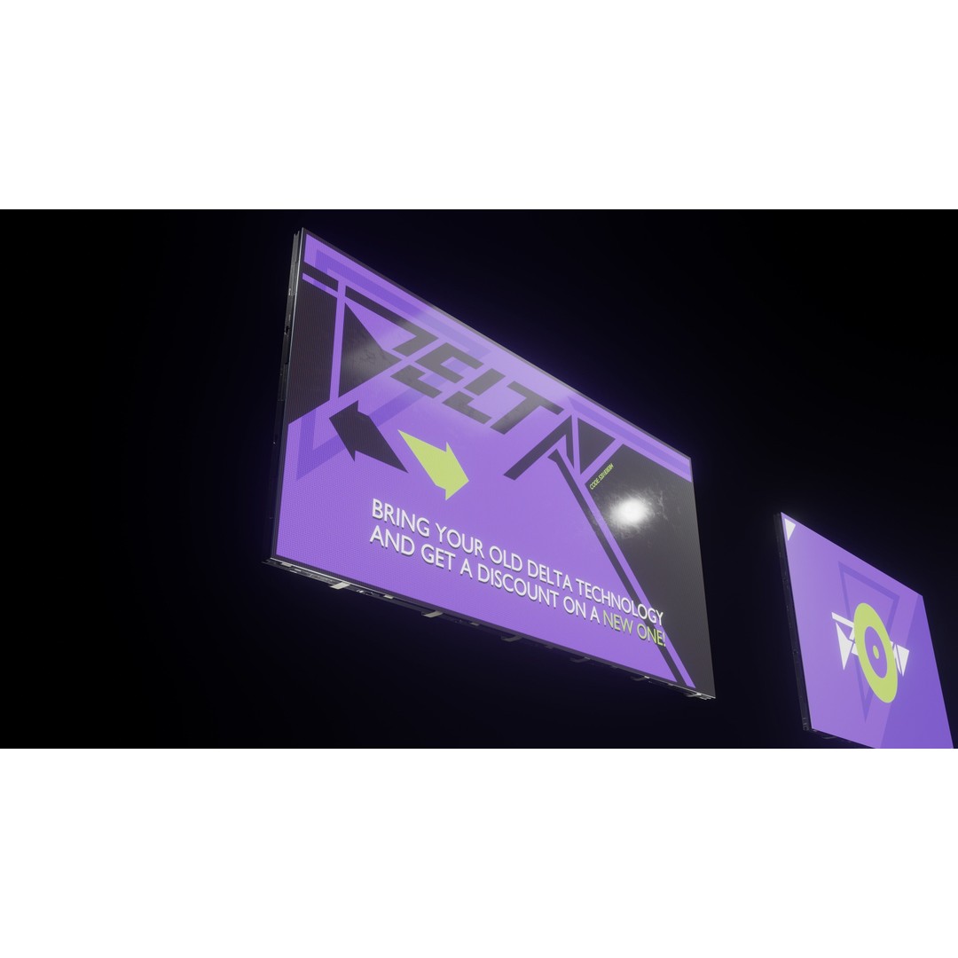 Modular TV Screen 3D Model – Low Poly Game Asset, PBR Textures, Blender - View 4