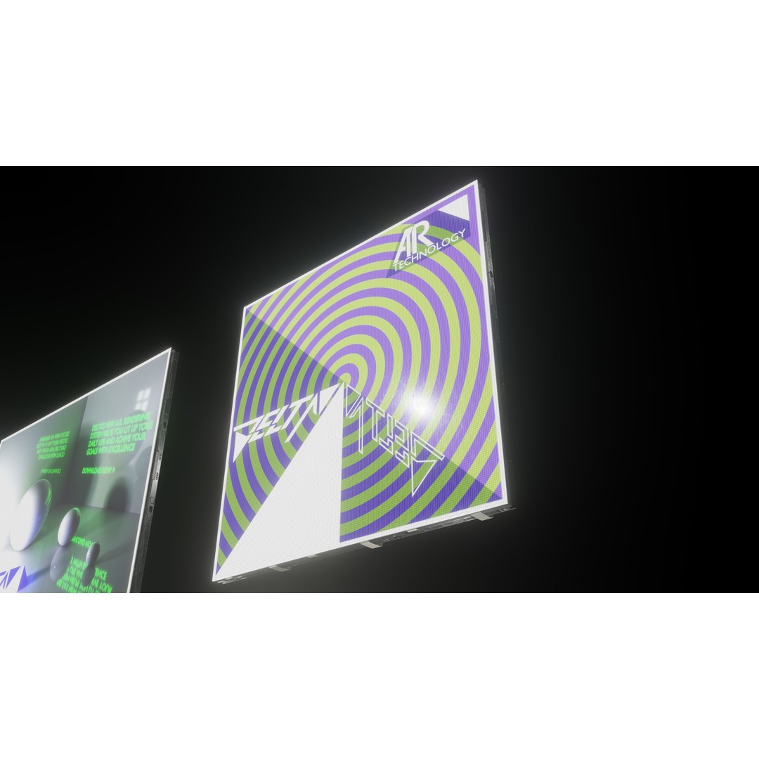 Modular TV Screen 3D Model – Low Poly Game Asset, PBR Textures, Blender - View 8