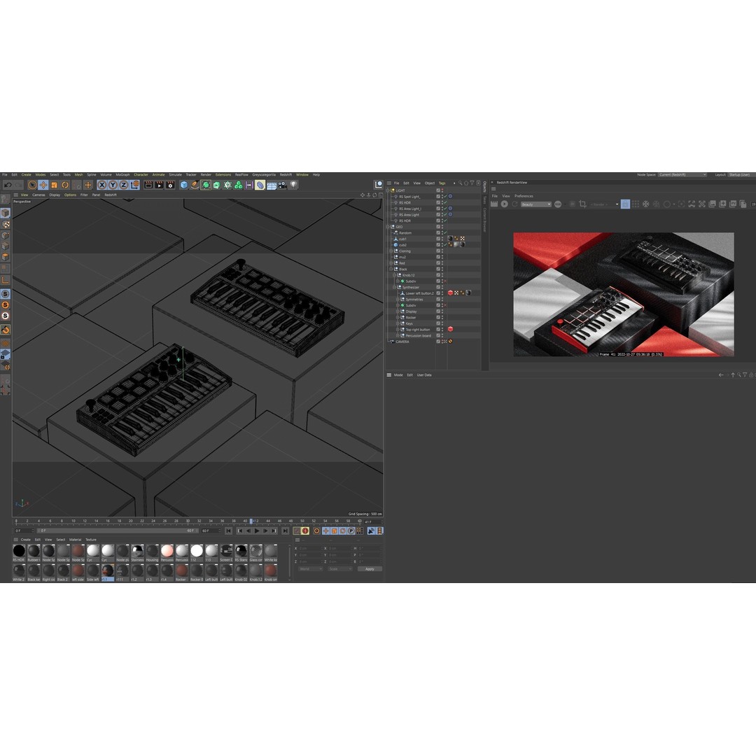Akai MPK Mini 3D Model – Detailed Audio Controller, C4D, FBX, OBJ - View 3
