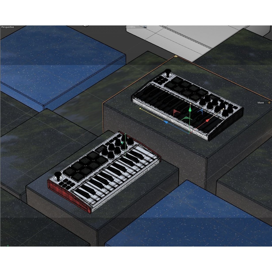 Akai MPK Mini 3D Model – Detailed Audio Controller, C4D, FBX, OBJ - View 4