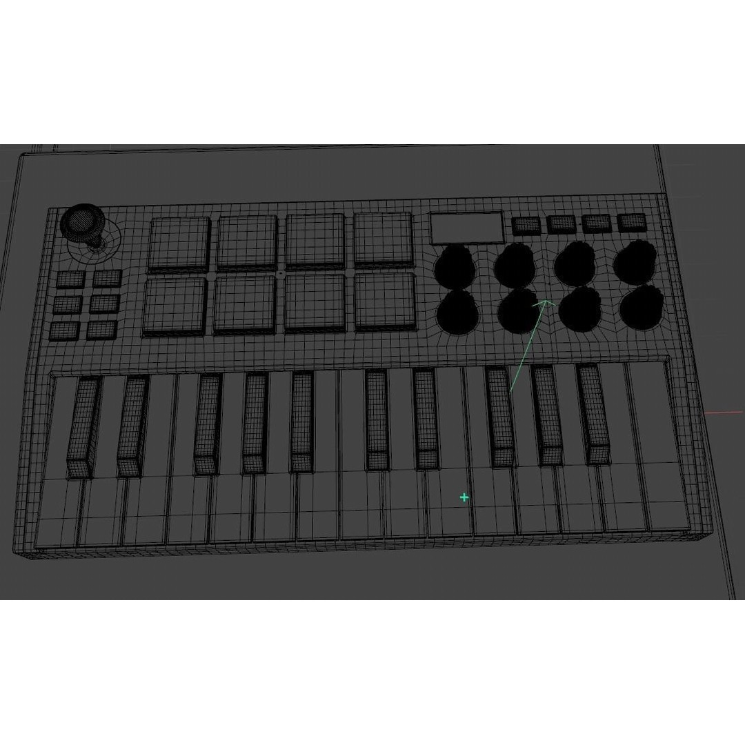Akai MPK Mini 3D Model – Detailed Audio Controller, C4D, FBX, OBJ - View 6