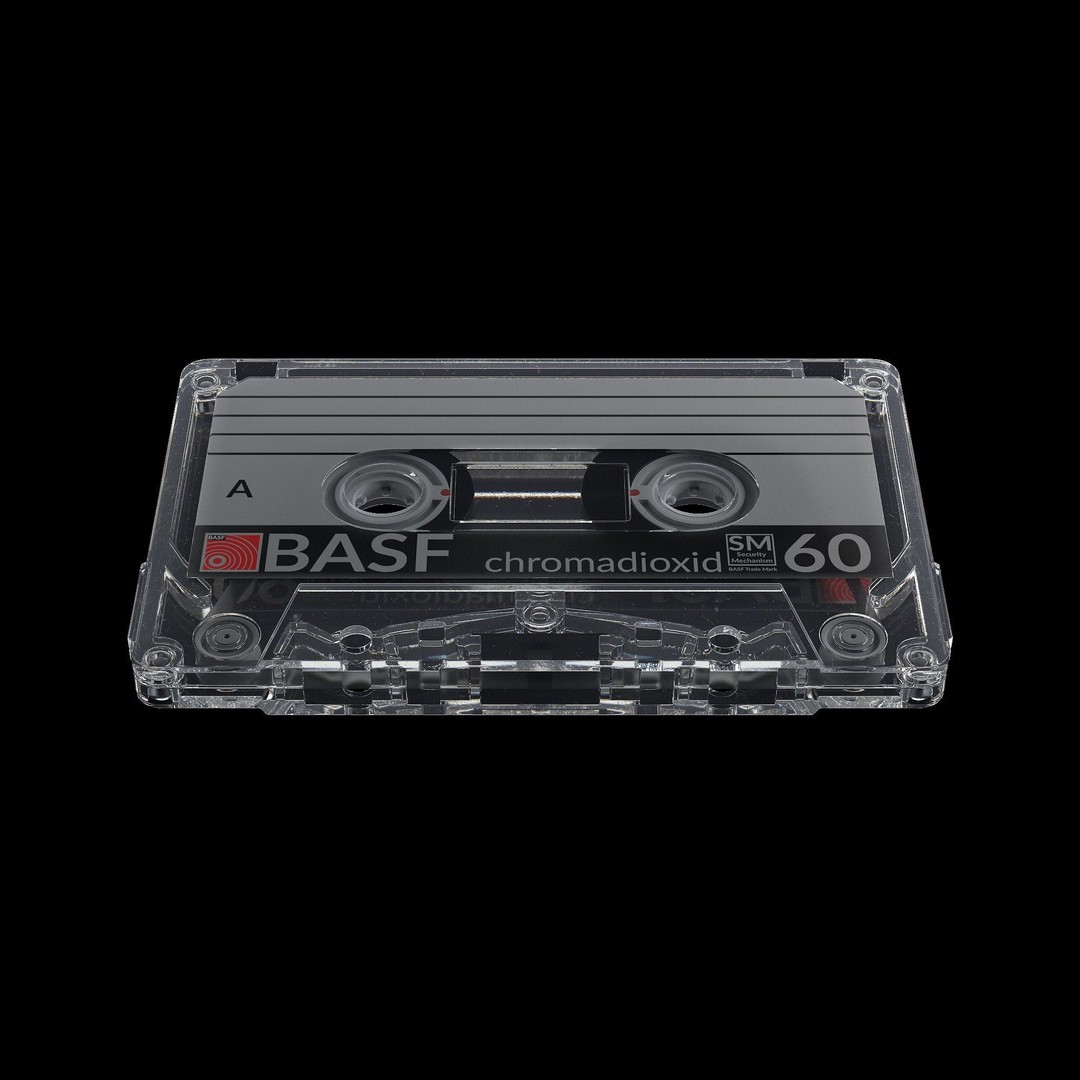 Audio Cassette Tape 3D Model – High Quality Textured Asset, FBX, OBJ - View 4