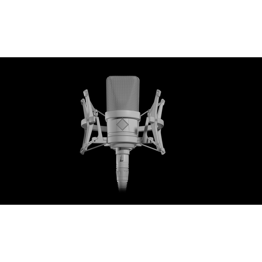 Neumann Microphone 3D Model – High Poly PBR Asset, FBX/OBJ