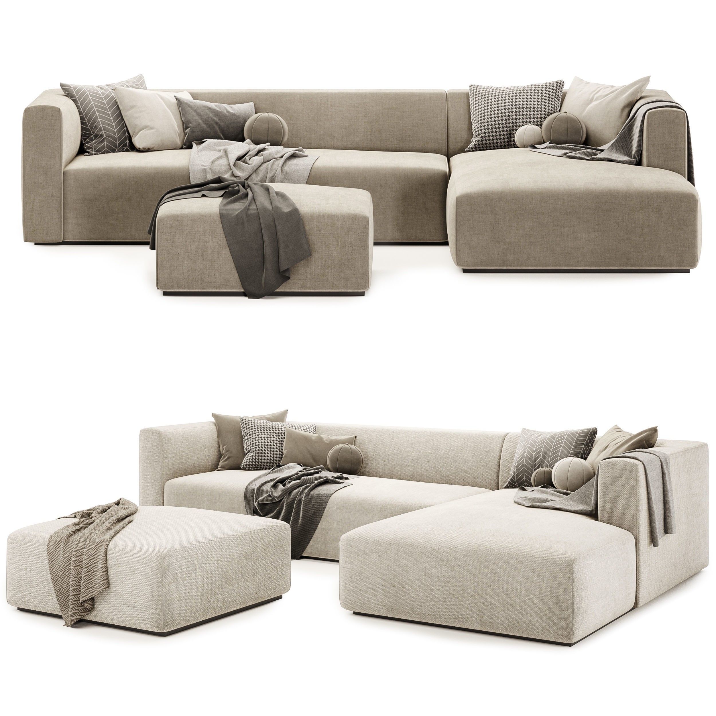 Match Sofa Set 02 - Game-Ready 3D Model - View 3
