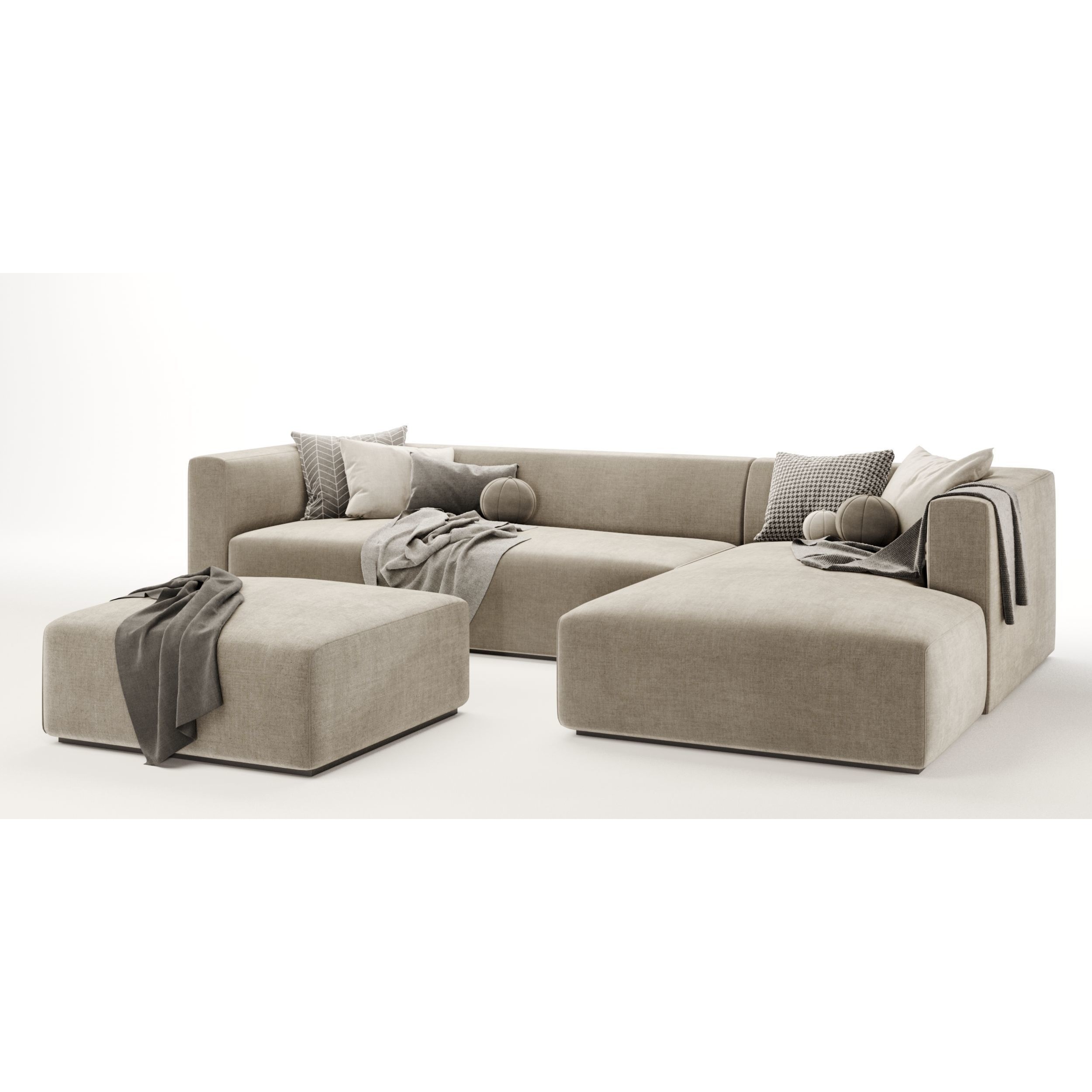 Match Sofa Set 02 - Game-Ready 3D Model - View 4