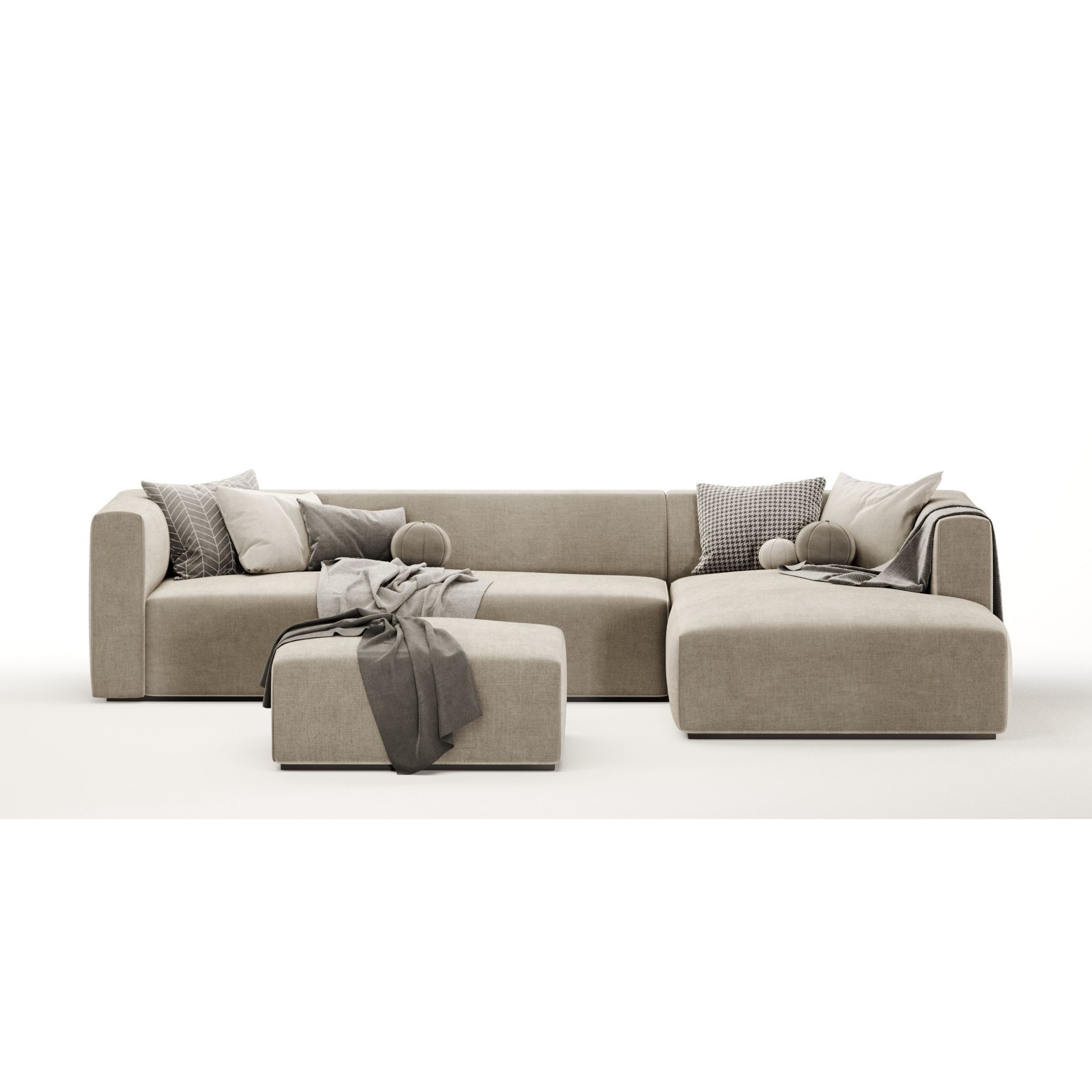 Match Sofa Set 02 - Game-Ready 3D Model - View 7
