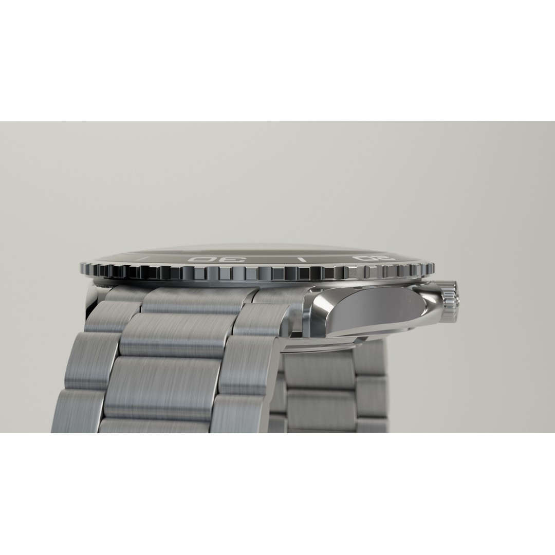 Omega Seamaster Planet Ocean 3D Model – Low Poly Animated Watch, FBX/OBJ - View 10