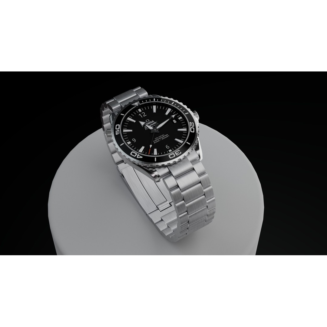 Omega Seamaster Planet Ocean 3D Model – Low Poly Animated Watch, FBX/OBJ - View 17
