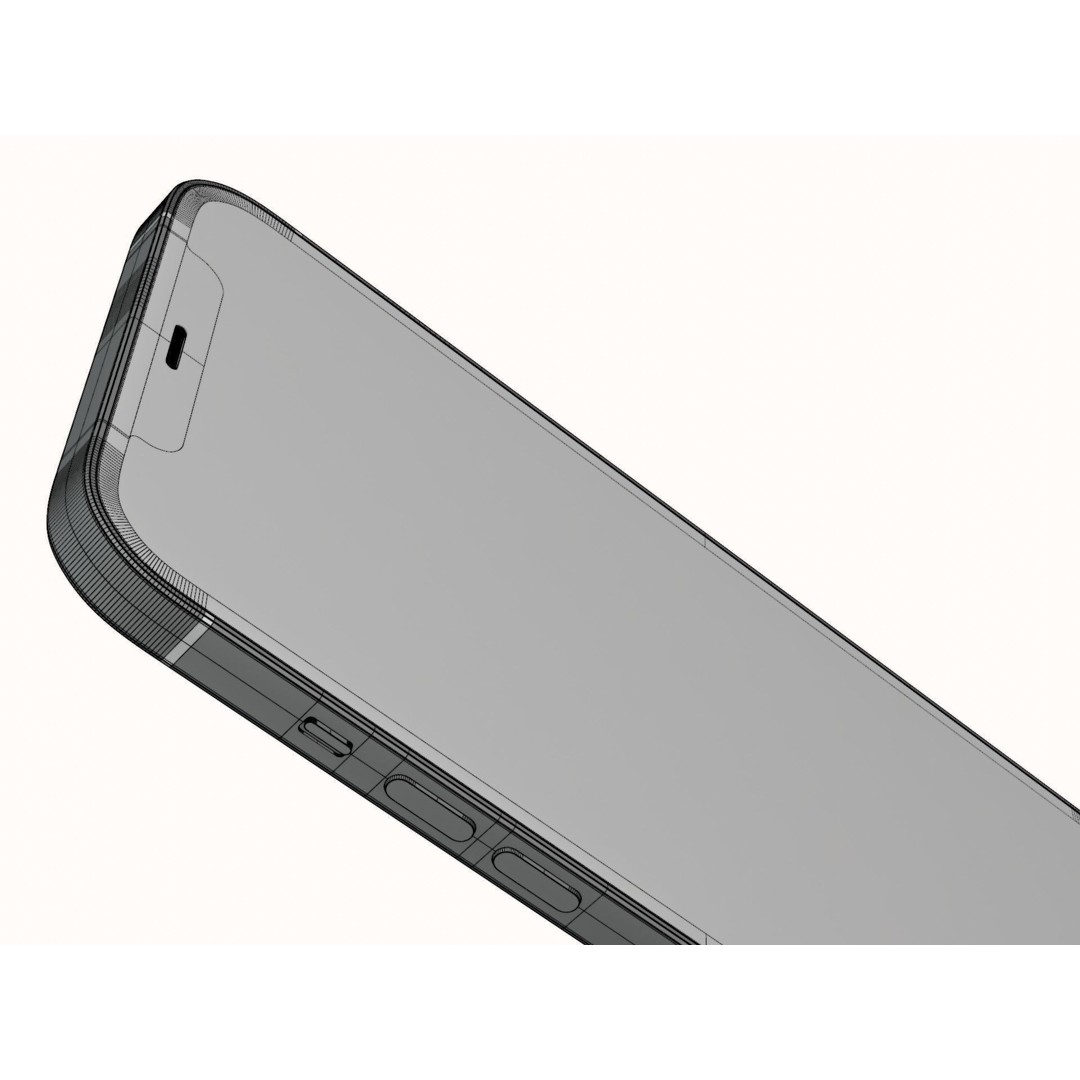 iPhone 12 Pro Max Graphite 3D Model – PBR Textures, FBX & OBJ Formats