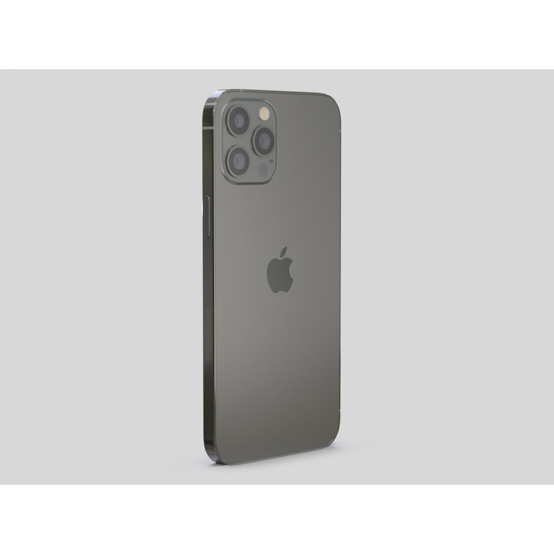 iPhone 12 Pro Max Graphite 3D Model – PBR Textures, FBX & OBJ Formats - View 10