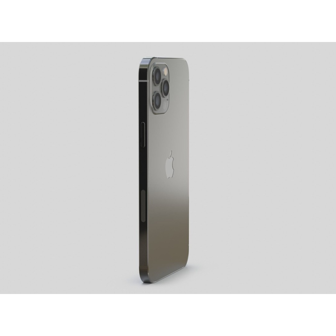iPhone 12 Pro Max Graphite 3D Model – PBR Textures, FBX & OBJ Formats - View 13