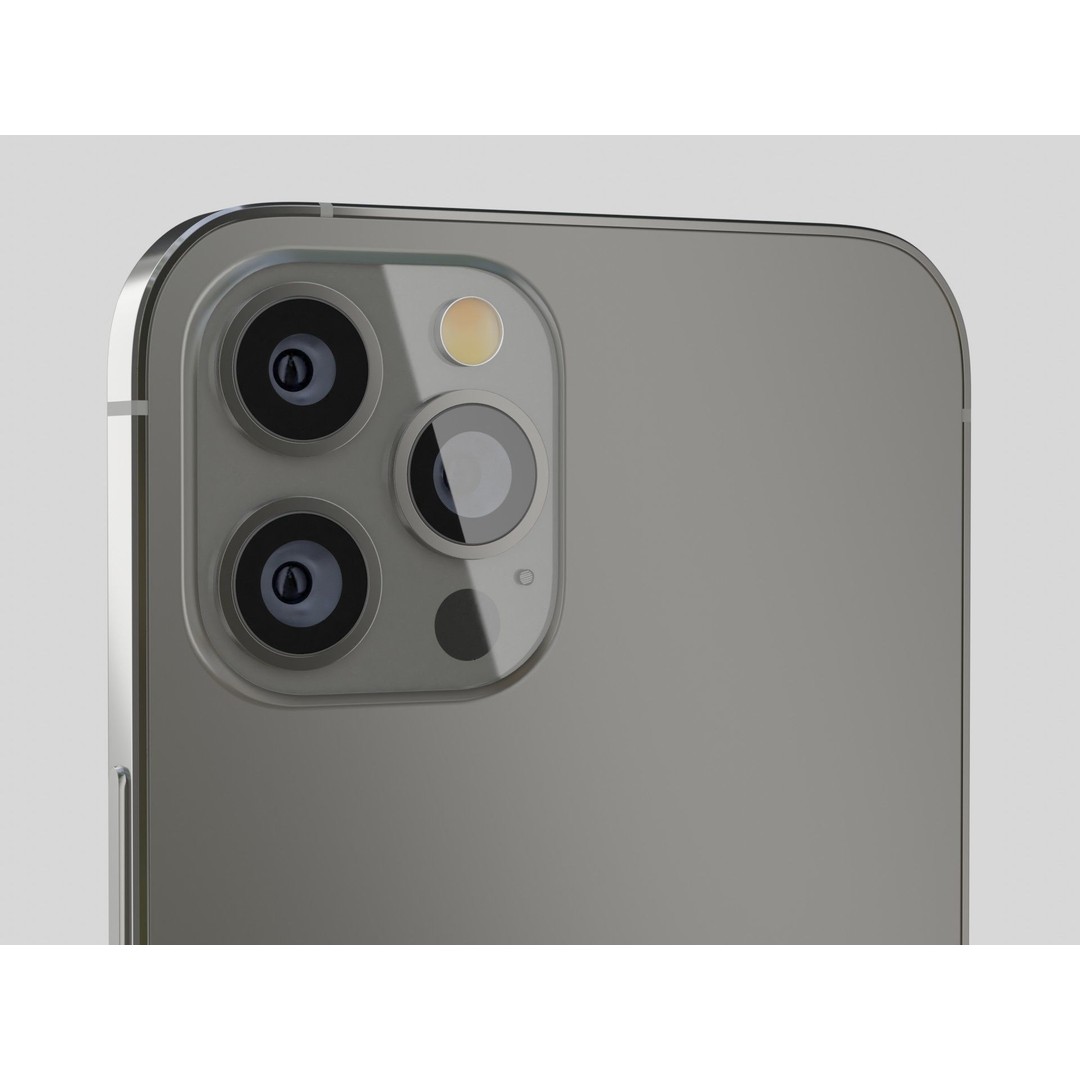 iPhone 12 Pro Max Graphite 3D Model – PBR Textures, FBX & OBJ Formats - View 14