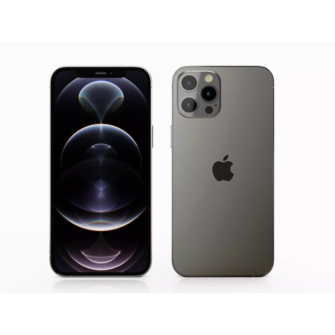 iPhone 12 Pro Max Graphite 3D Model – PBR Textures, FBX & OBJ Formats - View 2