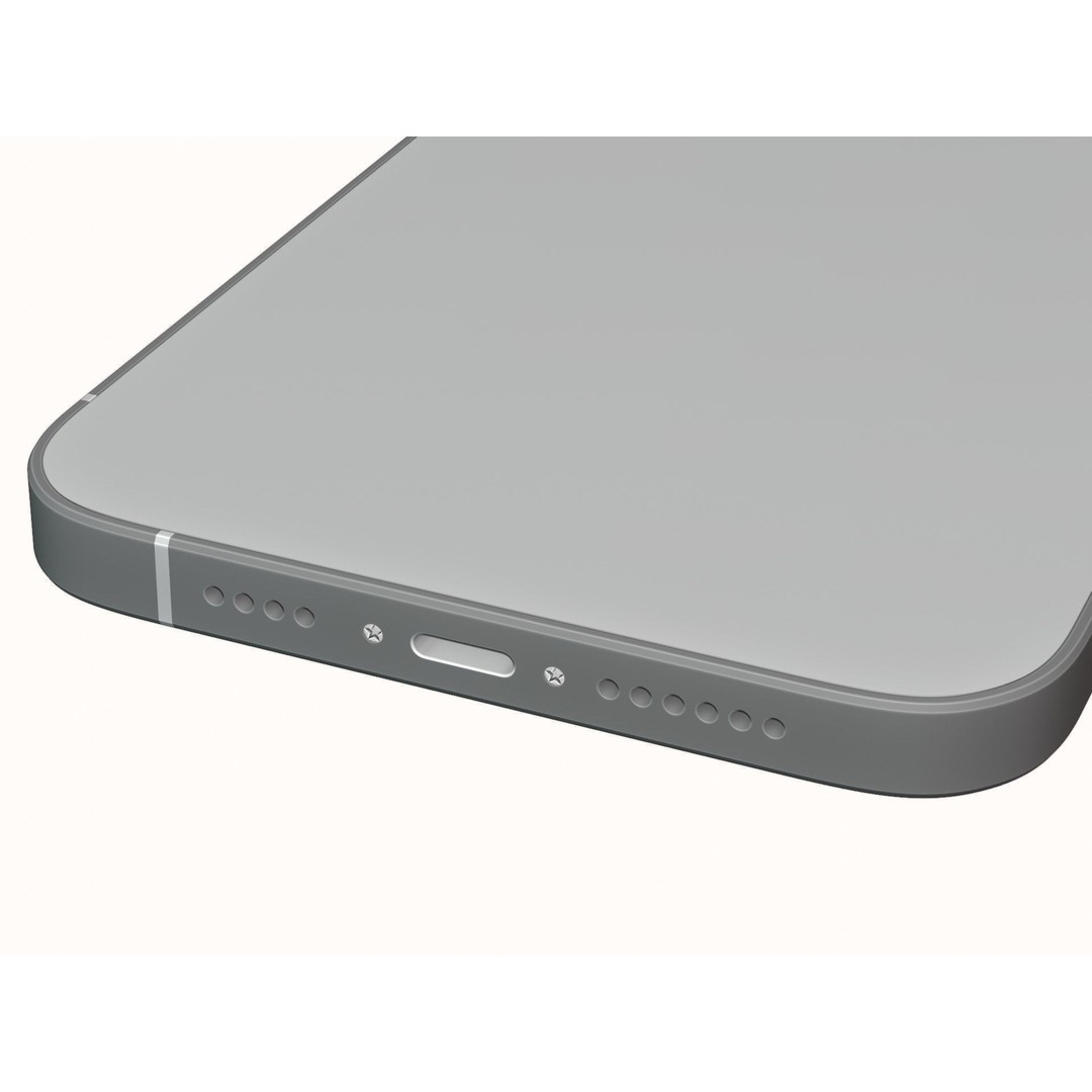 iPhone 12 Pro Max Graphite 3D Model – PBR Textures, FBX & OBJ Formats - View 23