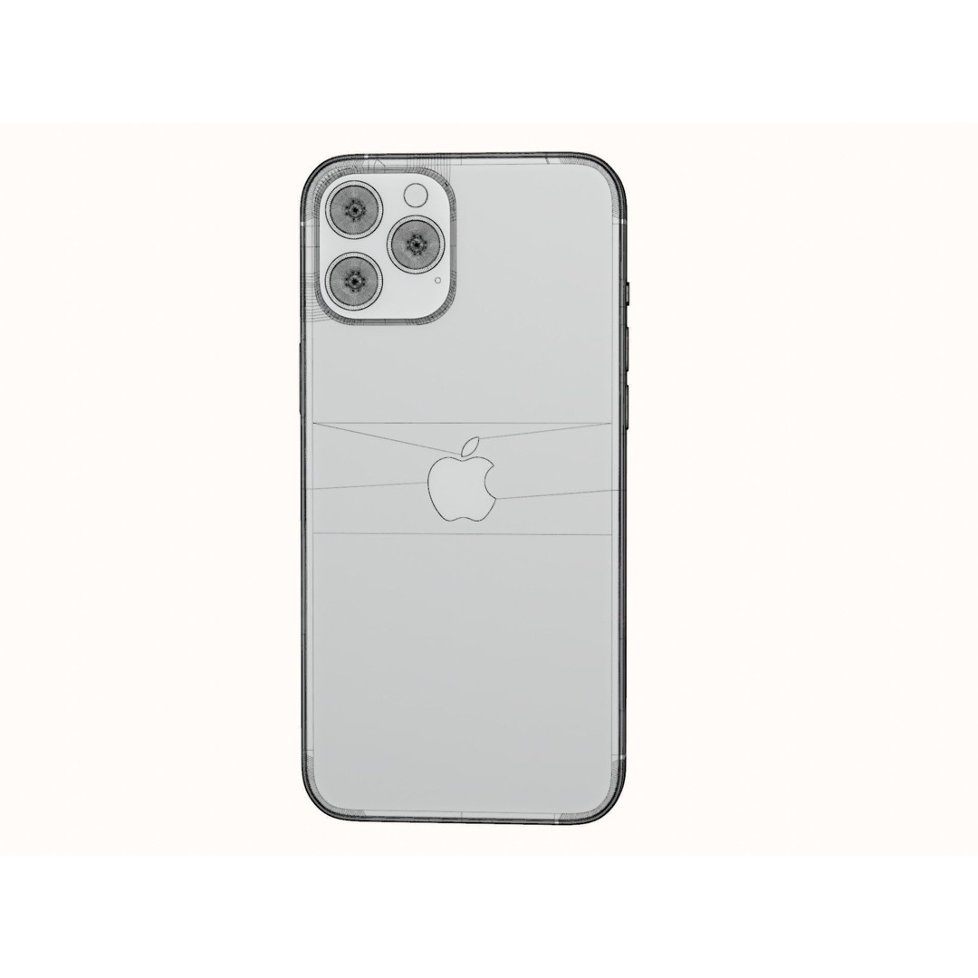 iPhone 12 Pro Max Graphite 3D Model – PBR Textures, FBX & OBJ Formats - View 26