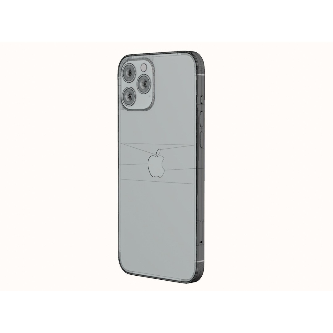 iPhone 12 Pro Max Graphite 3D Model – PBR Textures, FBX & OBJ Formats - View 27