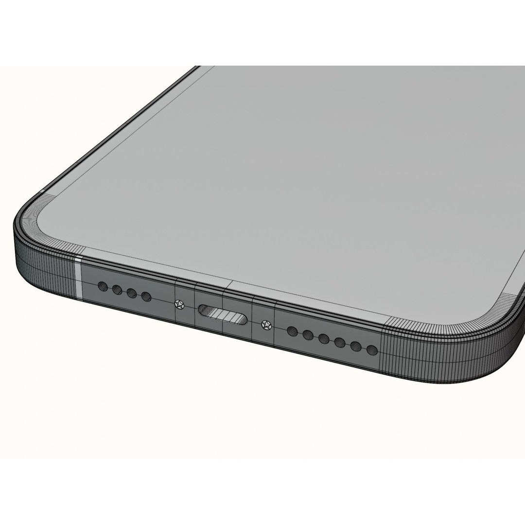 iPhone 12 Pro Max Graphite 3D Model – PBR Textures, FBX & OBJ Formats - View 28