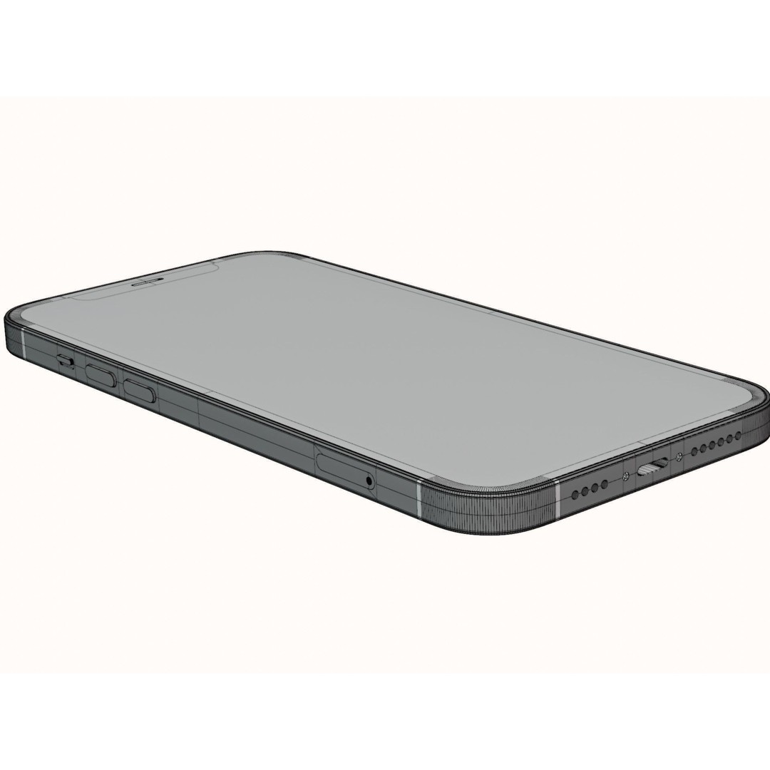 iPhone 12 Pro Max Graphite 3D Model – PBR Textures, FBX & OBJ Formats - View 30