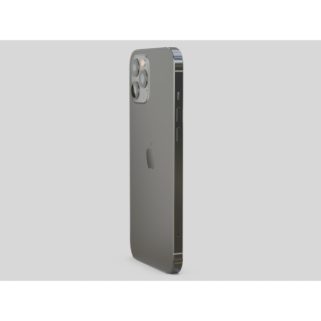 iPhone 12 Pro Max Graphite 3D Model – PBR Textures, FBX & OBJ Formats - View 7